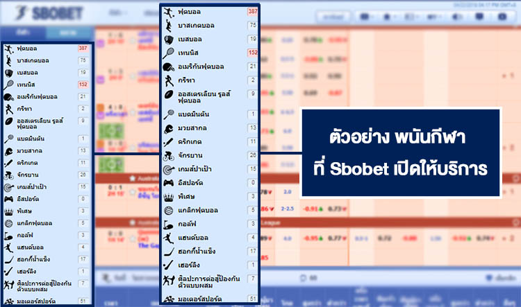 บริการพนันกีฬาออนไลน์ในเว็บ SBOBET