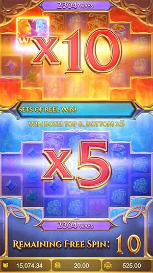 ฟีเจอร์โบนัส wild Guardians of Ice & Fire